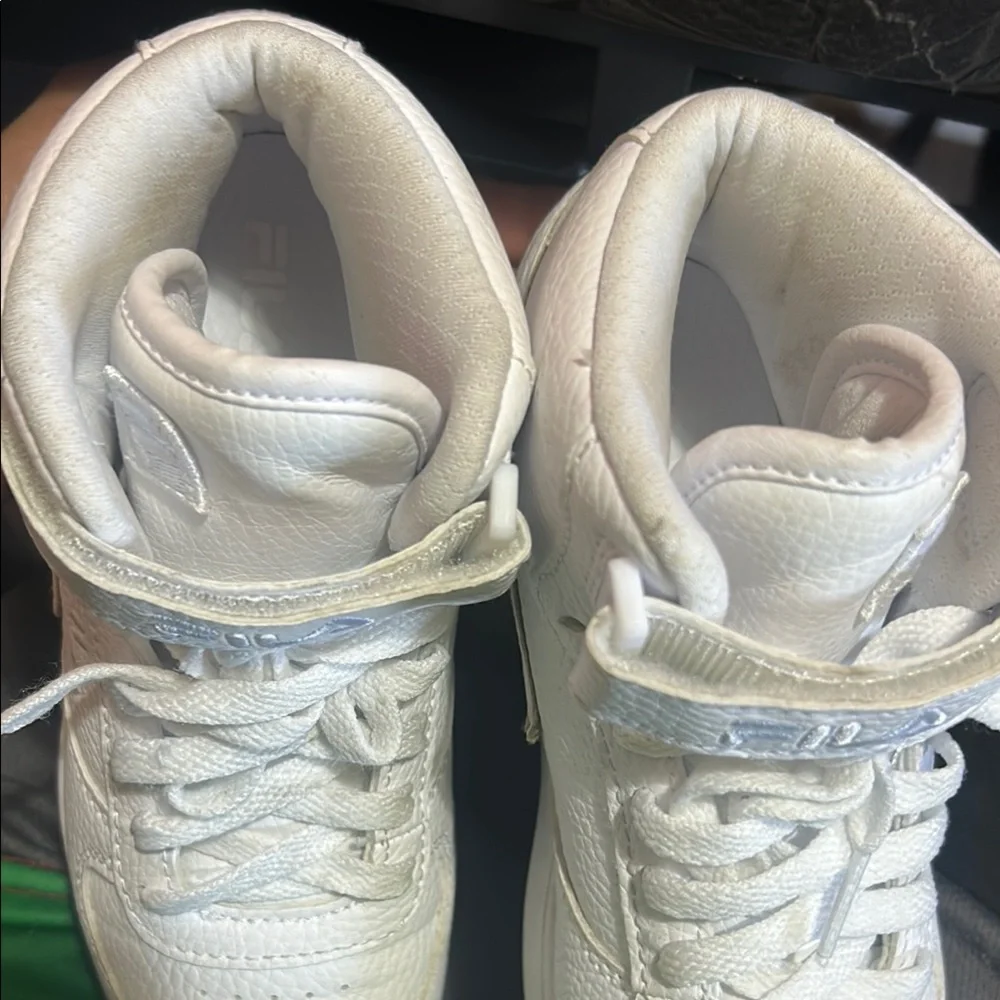 Fila Kids White High-Top Sneakers